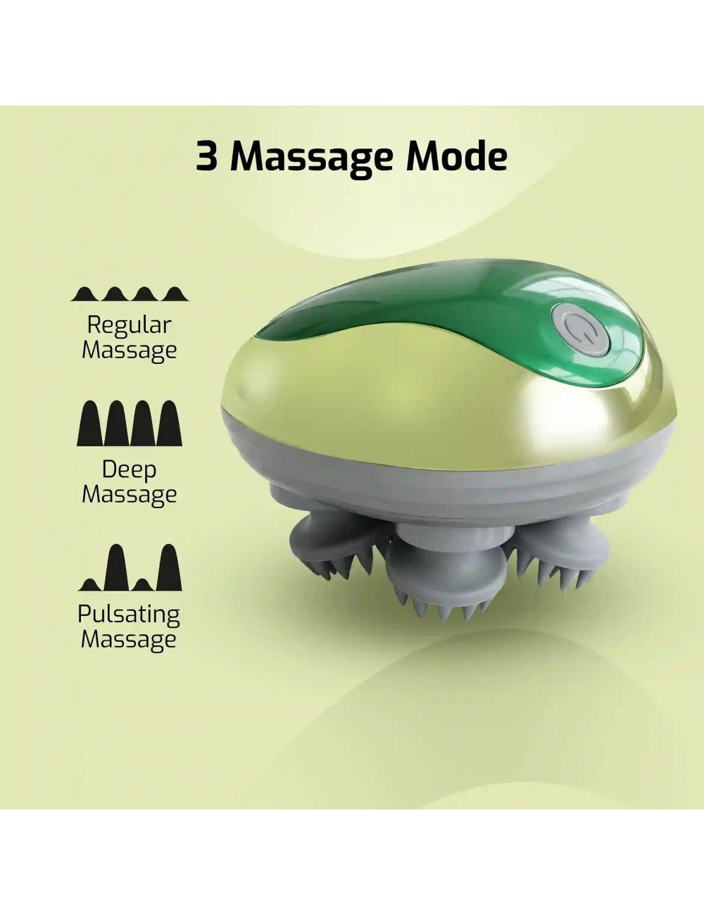 Head Massager Scalp, Rechargeable USB Charging, Detachable Heads for Hair Growth, Stress Relief, Compact Portable Design