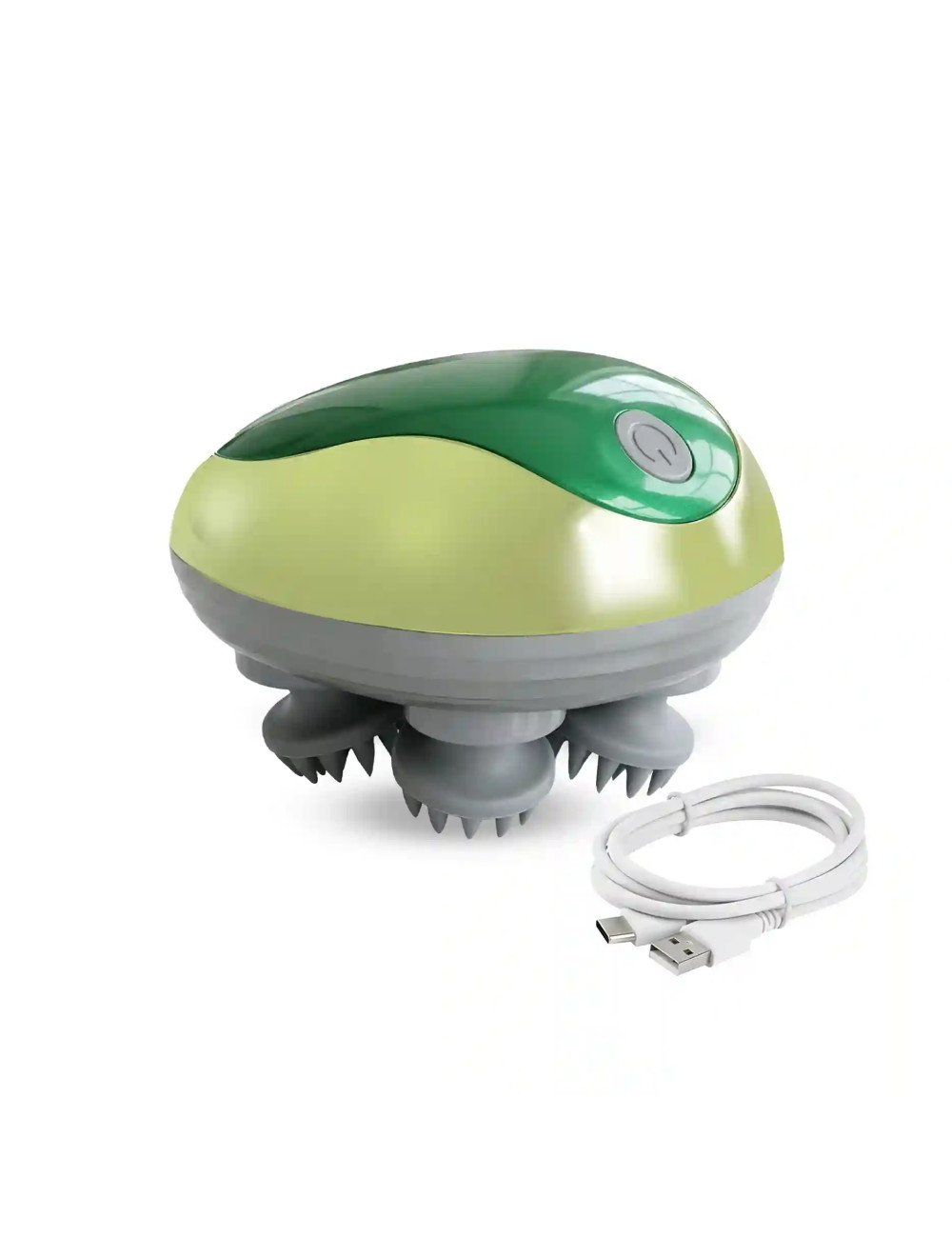 Head Massager Scalp, Rechargeable USB Charging, Detachable Heads for Hair Growth, Stress Relief, Compact Portable Design