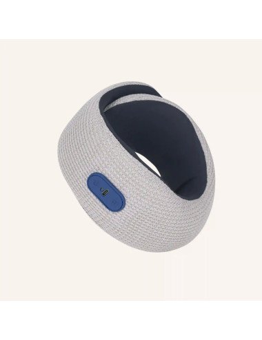 Electric Neck Pillow Massager Wireless Deep Tissue Massage with Soothing Heat for Neck & Muscle Pain Relief for Travel (Grey)