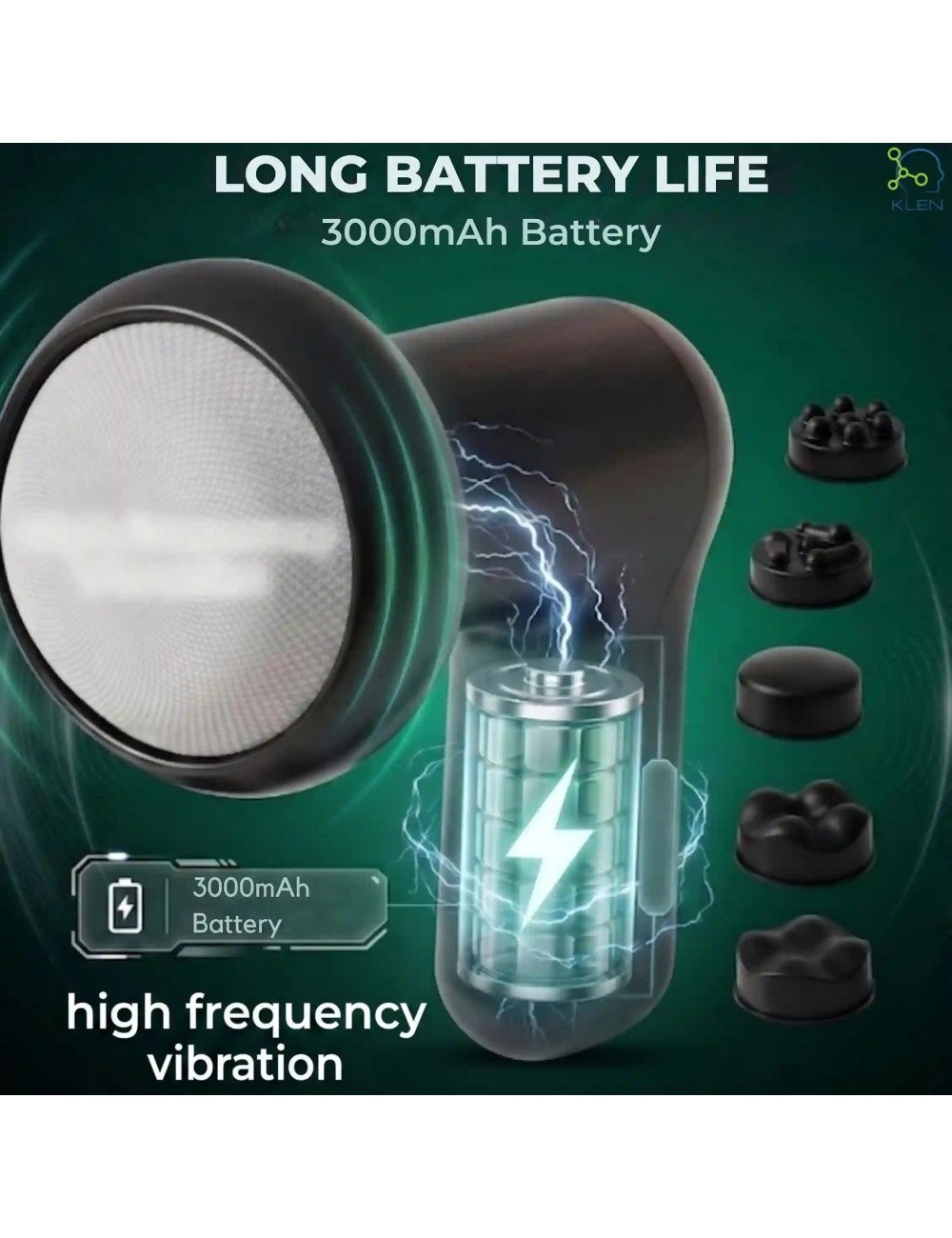 Rechargeable Mini Handheld Massager- Cordless Electric Design with Adjustable Speeds for Back, Neck, Shoulders & Legs