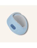 Rechargeable Neck Massager for Pain Relief Wireless Vibrating with Heat Therapy ,Support Pillow for Travel and Office (Sky Blue)