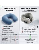 Neck Pillow Massager Rechargeable Memory Foam With Deep Massage Vibration for Pain Relief, Travel, Flight,Train, Car & Home Use