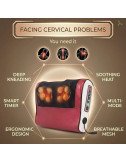 Pillow Massager for Pain Relief Cordless Portable Neck and Shoulder Adjustable Automatic Massager with Vibrating Wireless Warm