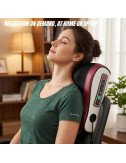 Pillow Massager for Pain Relief Cordless Portable Neck and Shoulder Adjustable Automatic Massager with Vibrating Wireless Warm