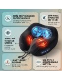 Electric Travel Neck Pillow Massager Memory Foam With Kneading Vibration For Pain Relief For Airplane, Car, Train And Home