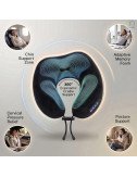 Electric Travel Neck Pillow Massager Memory Foam With Kneading Vibration For Pain Relief For Airplane, Car, Train And Home