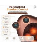 Neck Massage Pillow with Heat – 8 Head Deep Kneading Electric Massager for Back, Abdomen & Legs Pain Relief Therapy