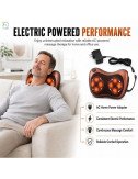 Neck Massage Pillow with Heat – 8 Head Deep Kneading Electric Massager for Back, Abdomen & Legs Pain Relief Therapy