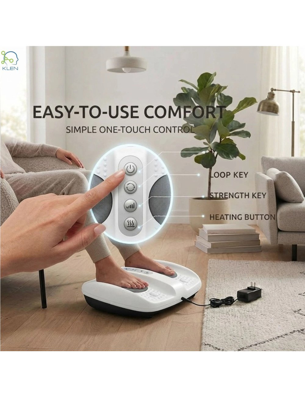 Foot Massager Machine for Pain Relief with Deep Kneading, Heat Therapy and Comfortable Relaxation for Home Use Daily