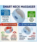 Rechargeable Neck Massager for Pain Relief Wireless Vibrating with Heat Therapy ,Support Pillow for Travel and Office (Sky Blue)