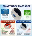 Electric Neck Pillow Massager Wireless Deep Tissue Massage with Soothing Heat for Neck & Muscle Pain Relief for Travel (Grey)