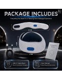 Electric Neck Pillow Massager Wireless Deep Tissue Massage with Soothing Heat for Neck & Muscle Pain Relief for Travel (Grey)