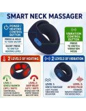 Electric Neck Massager Wireless Deep Tissue Massage with Soothing Heat for Neck & Muscle Pain Relief for Travel (Blue)