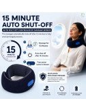 Electric Neck Massager Wireless Deep Tissue Massage with Soothing Heat for Neck & Muscle Pain Relief for Travel (Blue)