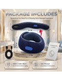 Electric Neck Massager Wireless Deep Tissue Massage with Soothing Heat for Neck & Muscle Pain Relief for Travel (Blue)