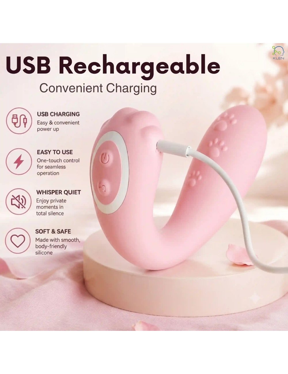 KLEN Body Massager Machine For Women Self Care Portable Wellness Device