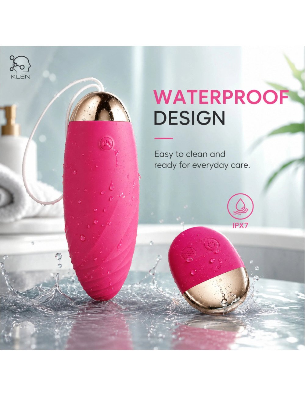 Relaxation Massager Mini Portable Handheld Wireless Stress Relief & Personal Care Device with 10 Vibration Modes for Women