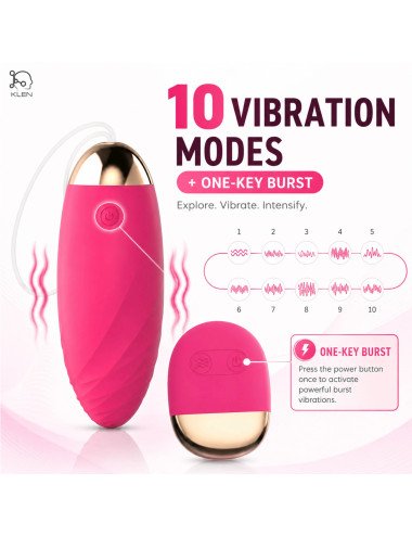 Relaxation Massager Mini Portable Handheld Wireless Stress Relief & Personal Care Device with 10 Vibration Modes for Women