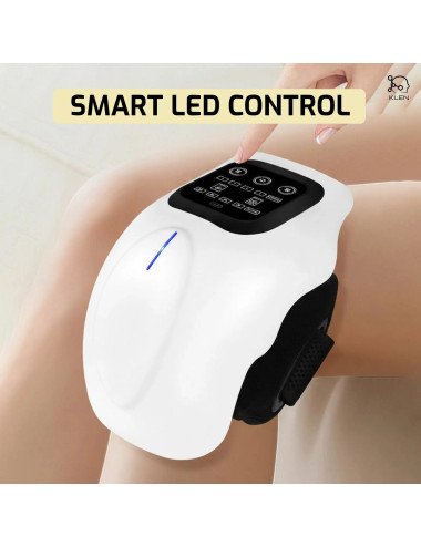 KLEN GI Heated Knee Massager for Joint Pain Relief with Red Light & Vibration, Rechargeable Physiotherapy Machine.