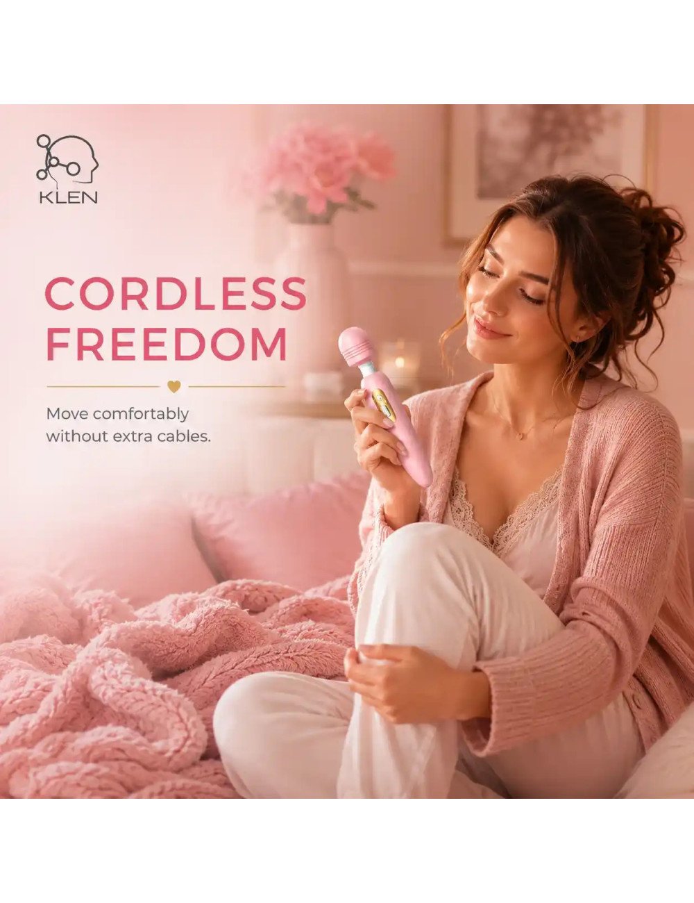 Women Massager Machine for Personal Care Electric Handheld Rechargeable Wireless Portable Wellness Device for Relaxation