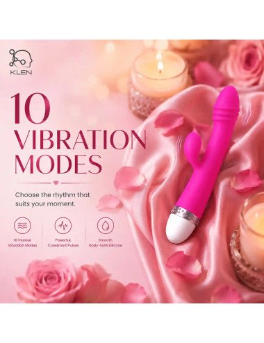 KLEN Personal Lady Body Massager Machine Stress Relief Handheld Waterproof Wireless Vibrating Massage Device for Self-Care