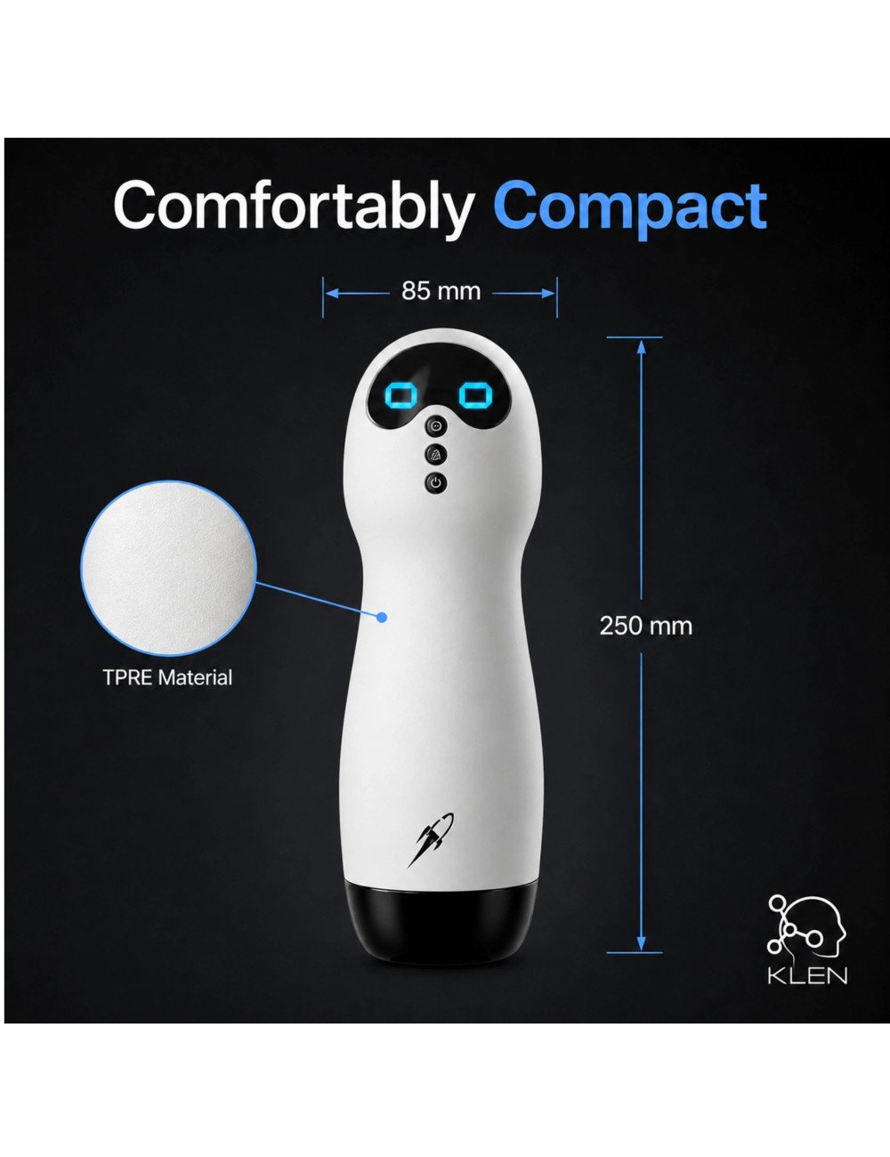 Men Body Massager Portable Electric Rechargeable Handheld Device for Comfort Massage, Deep Muscle Relaxation & Everyday Use