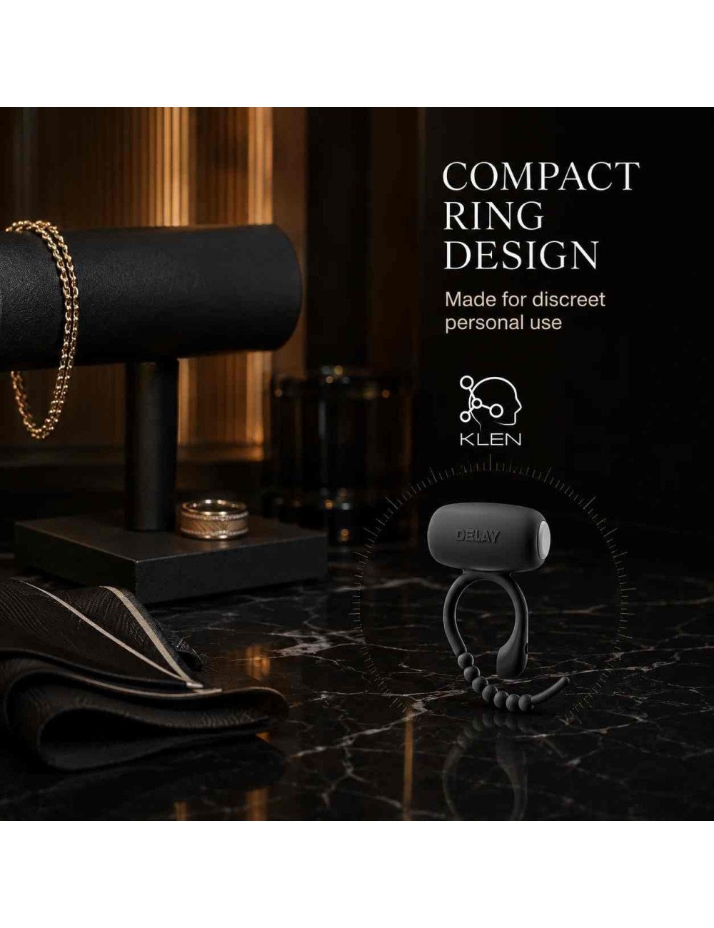 Massage Machine Vibration for Men Waterproof Portable Body Massager, Rechargeable Handheld Personal Care Tool with Flexible Ring