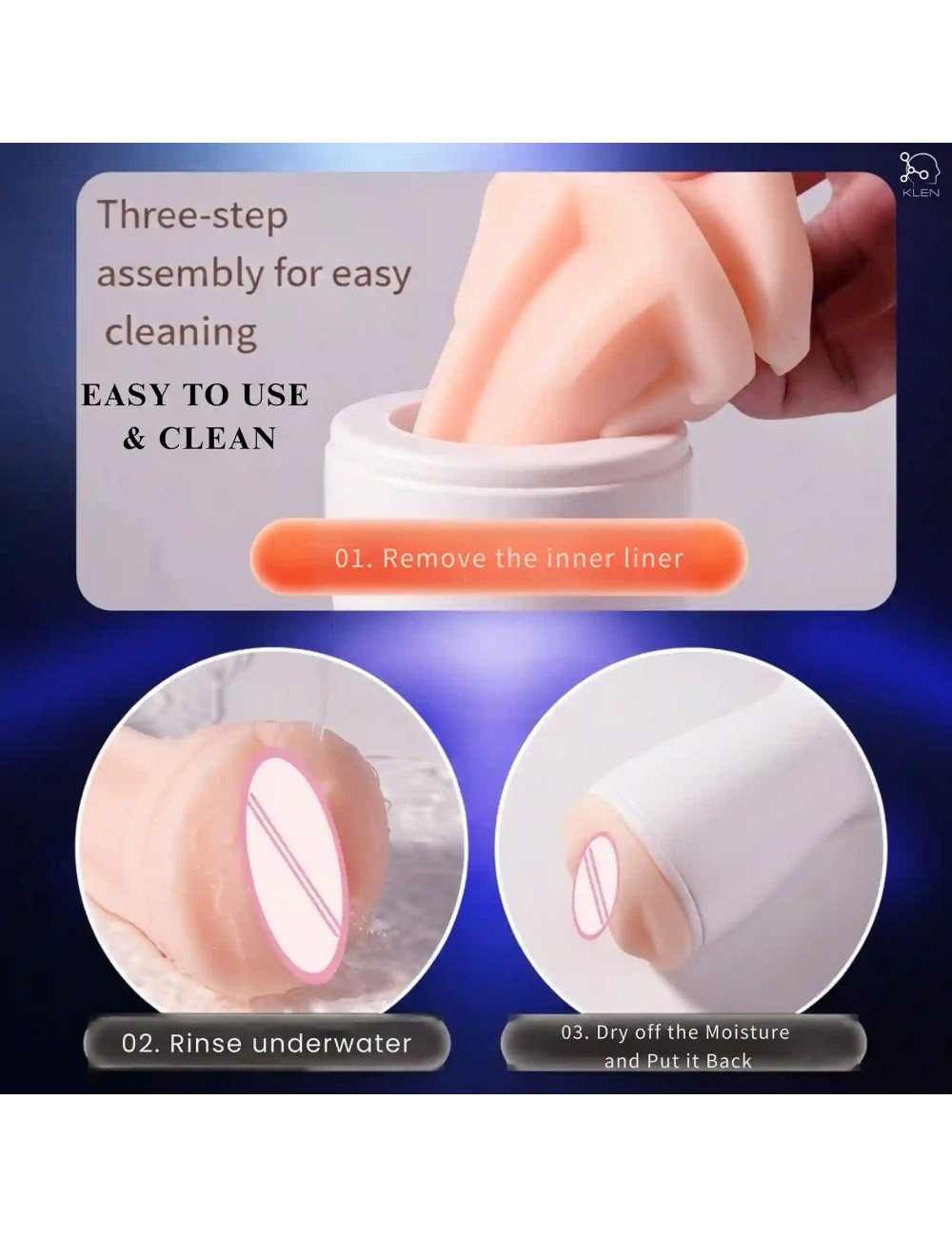 KLEN Gents Body Massage Machine Personal Wellness Care Handheld Wireless Massager for Men Stress Relief & Self Use Relaxation