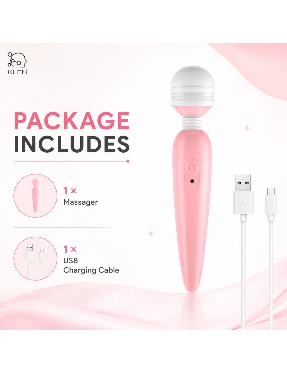 Massage Vibration Machine for Women – Rechargeable Personal Massager with 10 Modes, Portable Self-Care & Stress Relief Tool