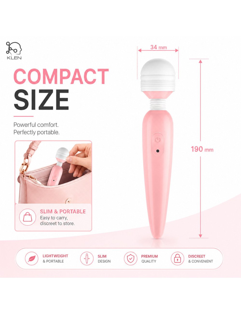 Massage Vibration Machine for Women – Rechargeable Personal Massager with 10 Modes, Portable Self-Care & Stress Relief Tool