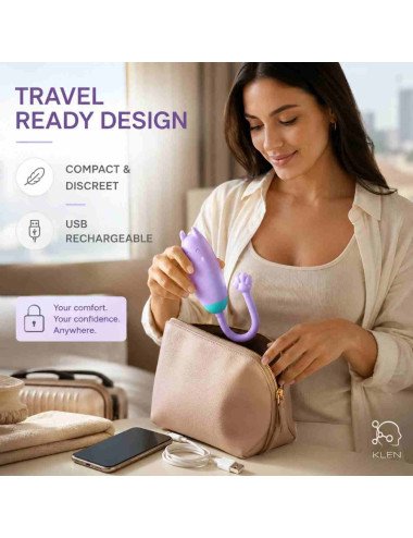 Women Body Relaxation Massager, Remote Control & App Operated Vibrator 10 Speed Modes USB Rechargeable Portable Massage Machine
