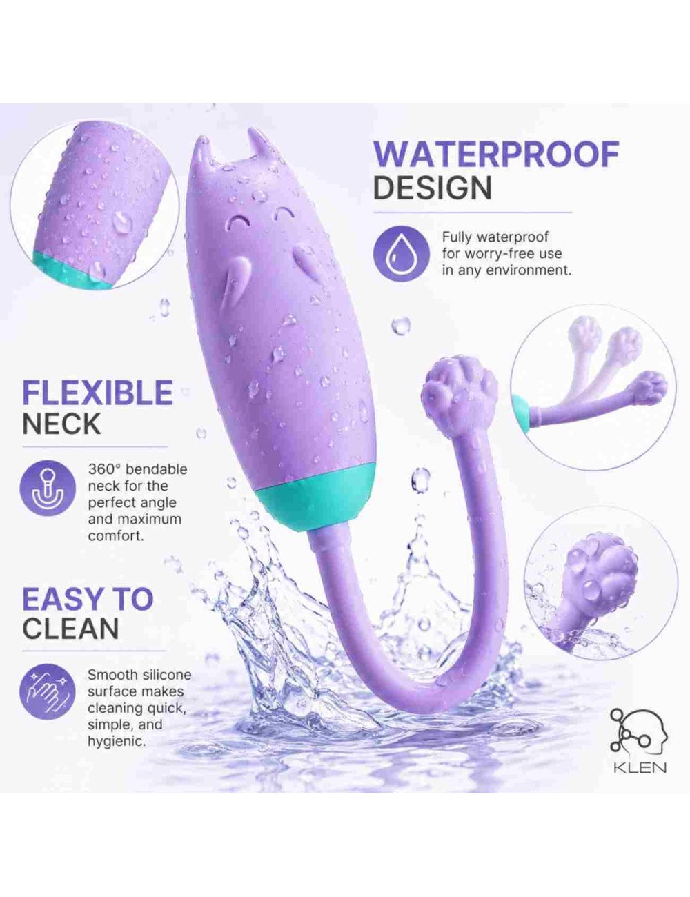 Women Body Relaxation Massager, Remote Control & App Operated, 10 Speed Modes, USB Rechargeable Portable Massage Machine