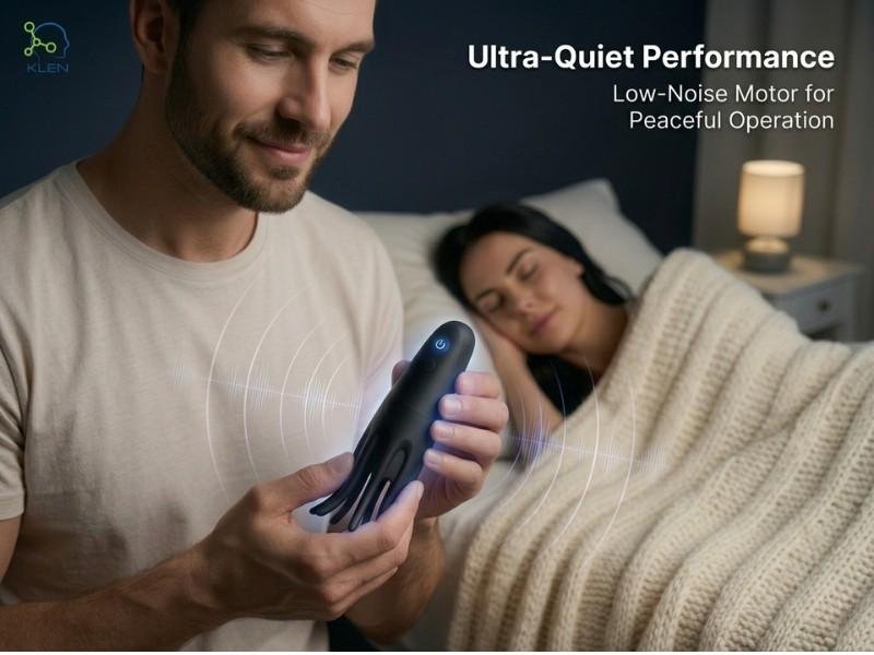 High-quality personal wellness device for men with charging cable