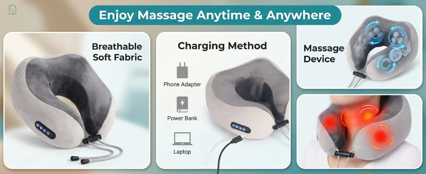 Pillow neck massager