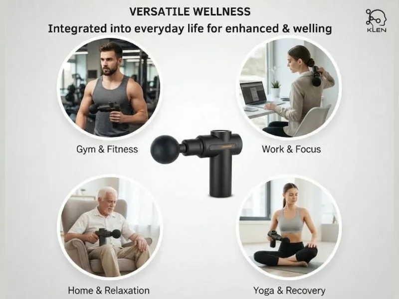 Portable percussion massage gun for full body relaxation