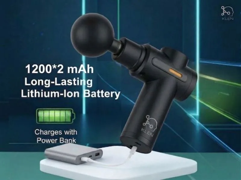 compact percussion massage gun with multiple speed levels