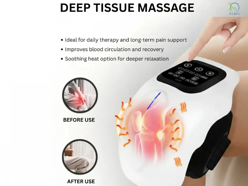 knee brace massager with vibration and heat therapy