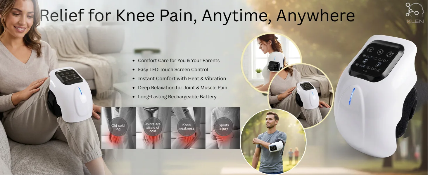 knee patch for pain relief with portable massager design