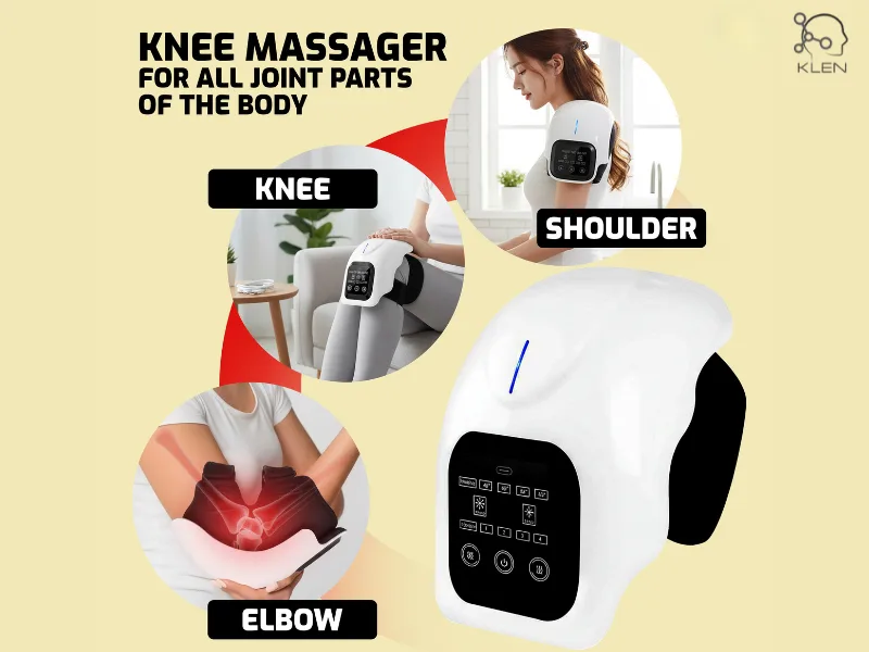 knee pad massager for pain relief with heat and vibration
