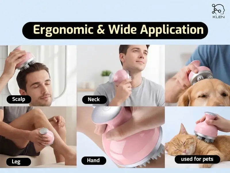 scalp massaging scalp massaging