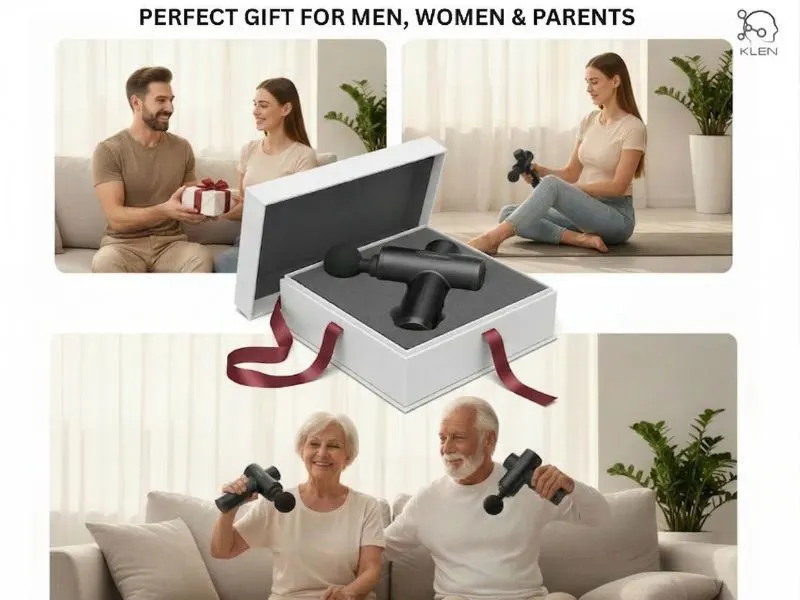 Deep Tissue Massage Gun for Pain Relief, Recovery & Daily Relaxation Electric muscle massager gun for back, shoulder, and leg pain