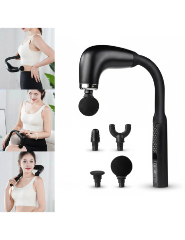 KLEN Deep Tissue Handheld Body Massager Machine with Extended Handle For Full Body Pain Relief, Neck, Shoulder, Back