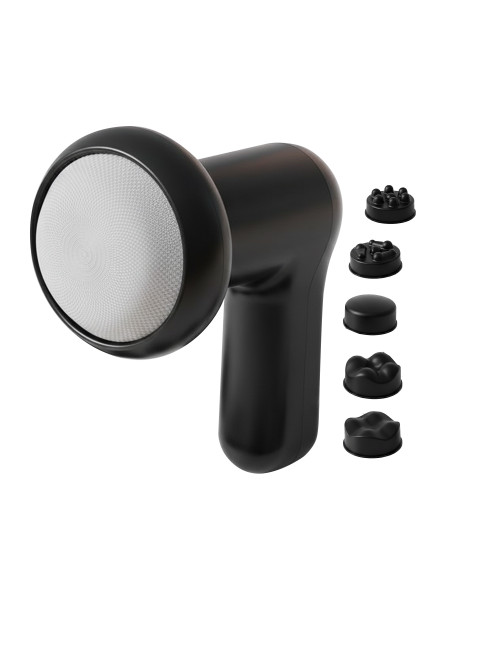 KLEN Rechargeable Mini Handheld Massager with 5 Interchangeable Heads –