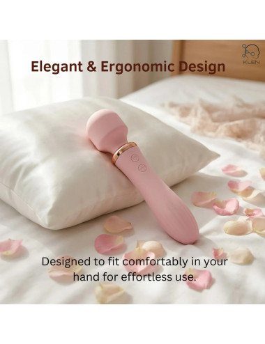 Women Body Relaxation Massager – Double-Head Vibration, 10 Speed Modes, USB Rechargeable Portable Massager.