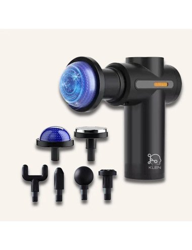 Deep Tissue Massage Gun with Dual Hot & Cold Therapy Heads Handheld Portable Massager For Neck, Back, Shoulders