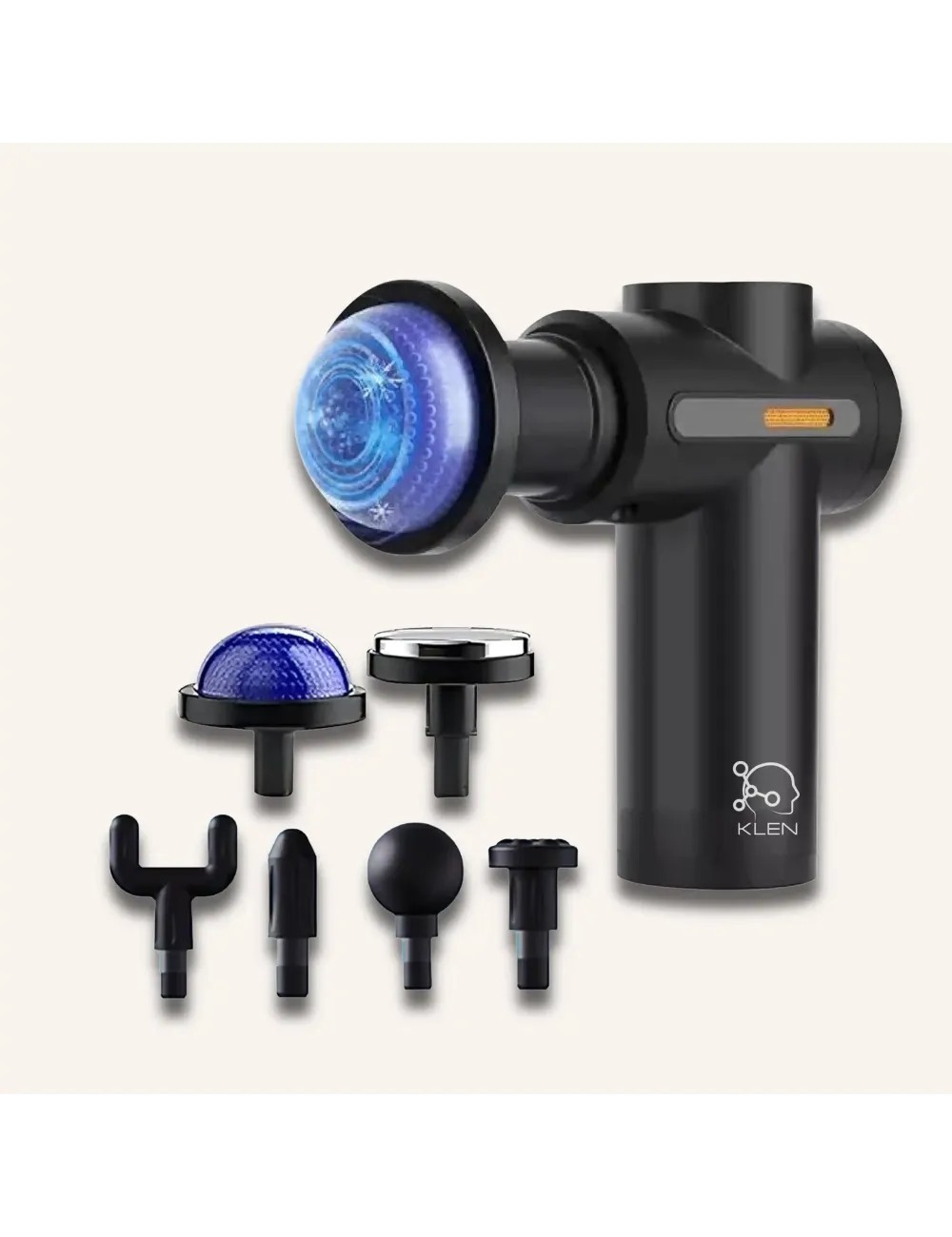 Deep Tissue Massage Gun with Dual Hot & Cold Therapy Heads Handheld Portable Massager For Neck, Back, Shoulders