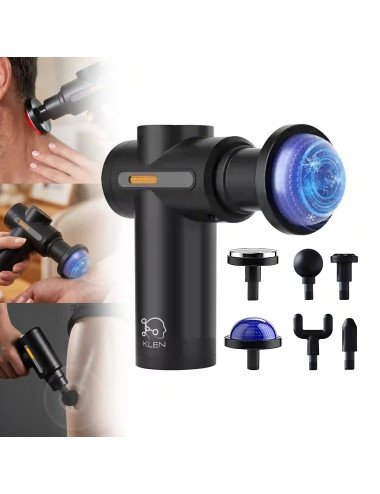 Deep Tissue Massage Gun with Dual Hot & Cold Therapy Heads Handheld Portable Massager For Neck, Back, Shoulders